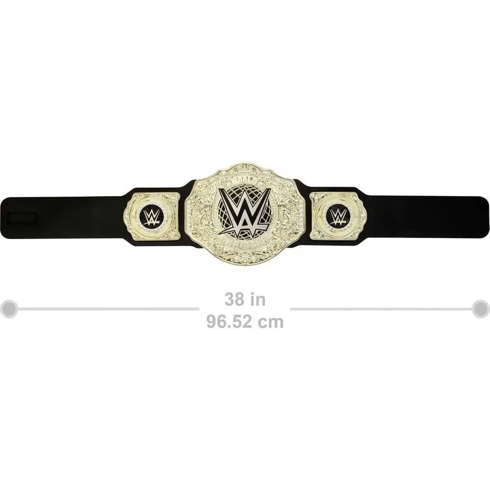 WWE Championship Belt Adult Black Gold Roleplay Costume Toy Wrestling Title